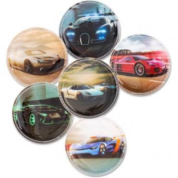 Ergobag Rennauto Pack: 6‑teiliges Klettie‑Set