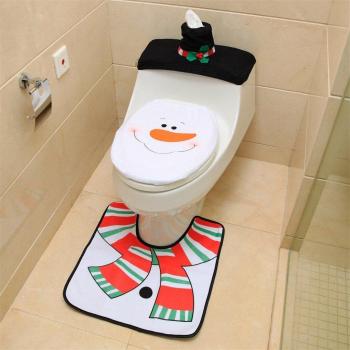 Holiday Toilet Seat Cover and Rug Set
