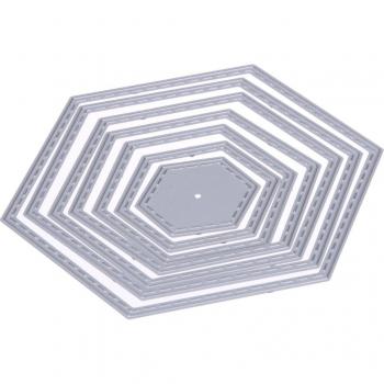 DIY Scrapbooking Hexagon Spiral Metal Die Cuts – Embossing & Cutting Tool Set