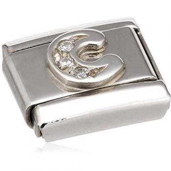 Nomination Lettera C Acciaio Bianco