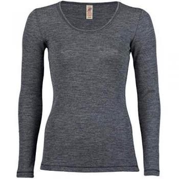 Engel Natur, Damen Unterhemd Langarm, 100% Wolle (38/40)