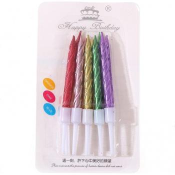 Éventail de Bougies Couleurs Vives – Set 10 pcs