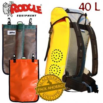 Mochila de barrancos Lekime 40L con bolsa de cuerda socorro