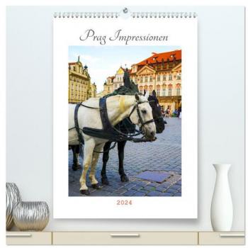 Premium Wandkalender 2024 Prag Impressionen DIN A2 hoch