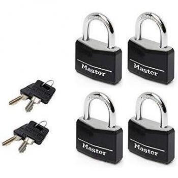 Masterlock Aluminium Vinyl Padlock Set of 4