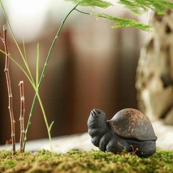 Tortuga de Té Fino de Arena Púrpura para Decoración