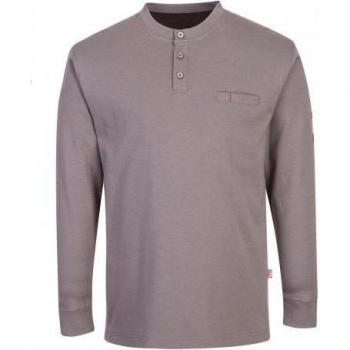 T-shirt Henley ignifuga uomo blu scuro