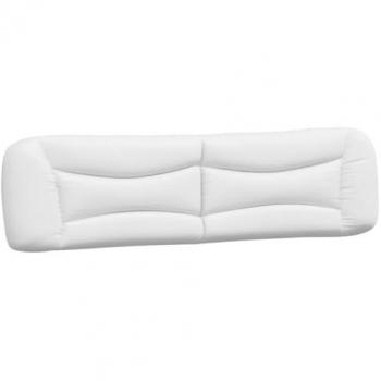 Cabecero de Cama 210 cm con Acabado en Cuero Sintético Blanco