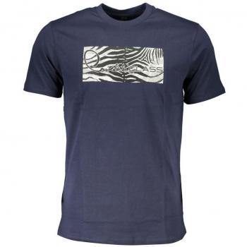 Roberto Cavalli Men's Zebra Print Box Logo T-Shirt