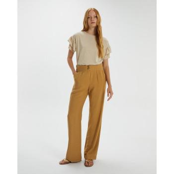 Pantalón Andam Mujer: Ancho, Pliegues y Bolsillos