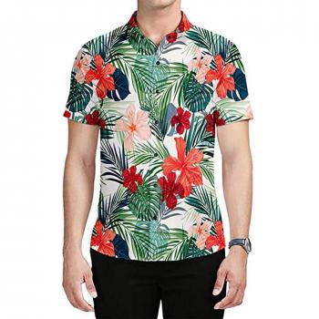 Tee-shirt homme hawaïen à motifs floraux 3
