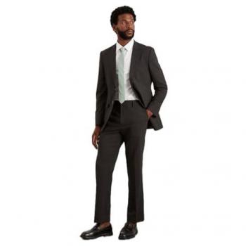 Men's Charcoal Tailored Fit Suit Trousers