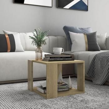 Vidaxl Engineered Wood Coffee Table in Sonoma Oak Finish, 40x40x30 cm