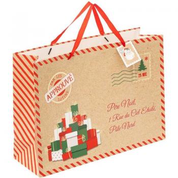Confezione Regalo di Ricordo a Tema Natalizio con Babbo Natale Stampato – Feeric Lights