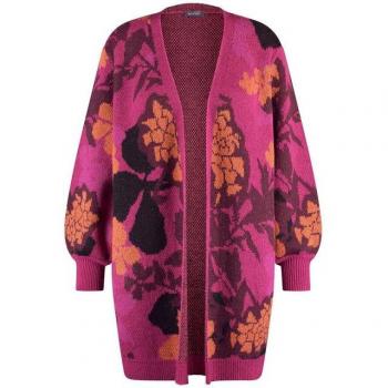 SAMOON Strickjacke mit Jacquarddesign