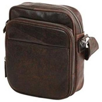 Pochette Gérard Henon Outland Cuir de Vachette Vieilli GH 8353 Marron