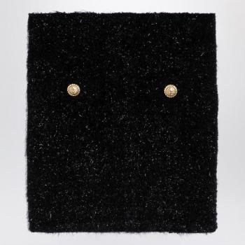 Balmain Women's Tweed Miniskirt With Buttons in Black | Size 36 | DF1LB015KG43