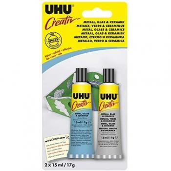 UHU Dual‑Capacitor 2×15 ml Metal/Ceramic Glue