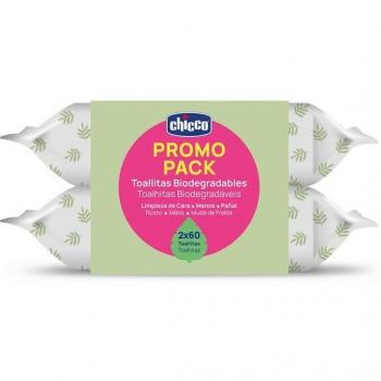 Toallitas Chicco biodegradables con tapa 2x60
