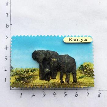 Kenya Souvenir 3D Wild Ox Head Fridge Magnet