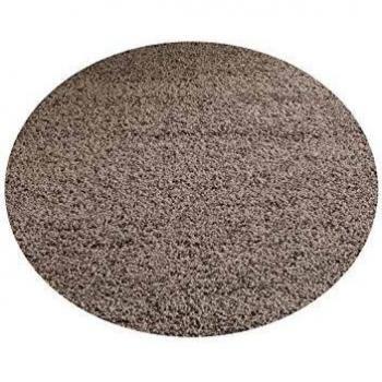 Serdim Rugs Taupe Fluffy Round Area Rug 120x120