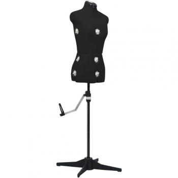 Maniquí de Sastre Ajustable Mujer Talla S 33-40 Color Negro