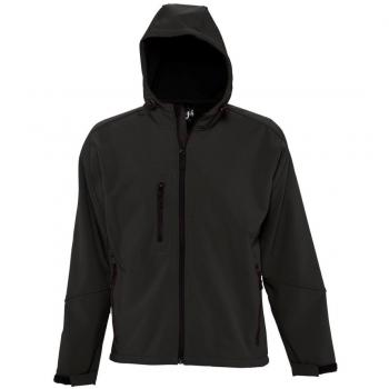All‑Weather Black Soft Shell Hoodie – XL