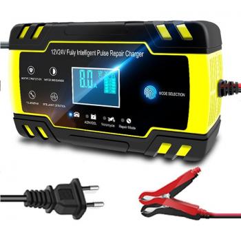 Chargeur Auto Batterie 12-24 V 8 A LCD