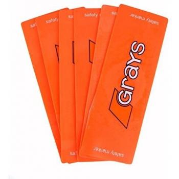 GRAYS Official Thick‑Flat Safety Marker (Orange), Pack of 6