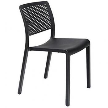 Resol Trama Negro: Juego de 2 Sillas Plásticas