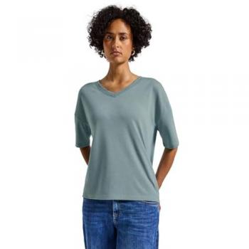 T-shirt Street One Femme Bleu Tricoté Taille 40