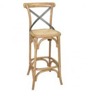 Bolero Rustic Barstool with Backrest