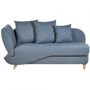 Chaise longue côté gauche en tissu bleu MERI II