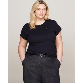 Tommy Hilfiger Curve Rundhalsshirt CRV 1985 SLIM SLUB C-NK SS, große Größen