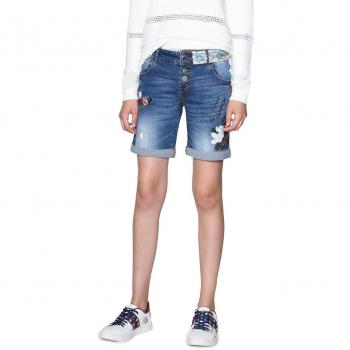 Desigual Magalie, Pantalones Cortos de Mujer, Denim Oscuro, W24