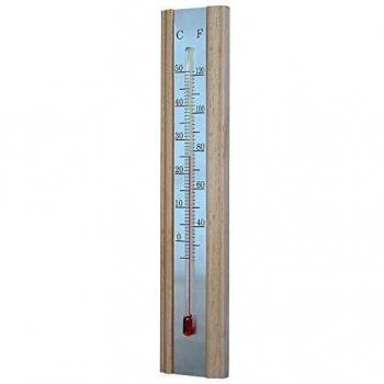 Faithfull FAITHBEECH Thermometer Wall Beech Silver 200mm