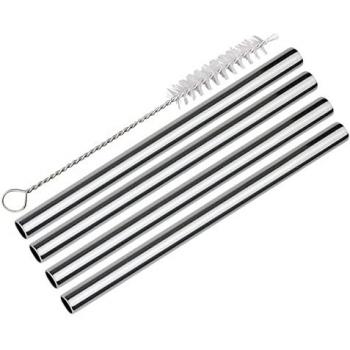 Mini Cilindro Terzo Spilli Lyhyt 4 Cannucce Argento