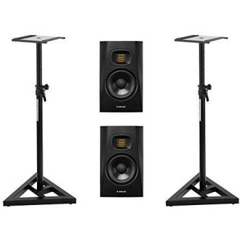 2 Stück Adam Audio T5V Set mit Boxenstativen