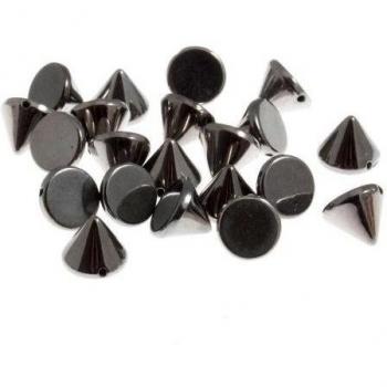 Sew-On Gunmetal Studs 10mm x 7mm