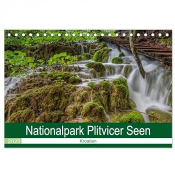 Nationalpark Plitvicer Seen (Tischkalender 2025 DIN A5 quer) CALVENDO Monatskalender