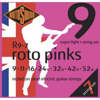 Guitare électrique 7 cordes Rotosound R9‑7 « Pinks » – Kit complet