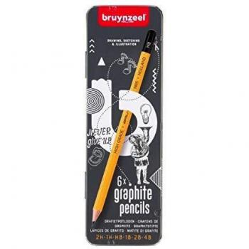 Grafietpotlood Bruynzeel Blik 6 Stuks