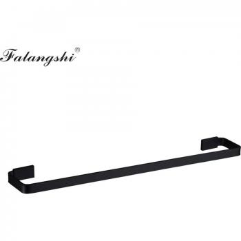 Wall-Mounted Black Brass Towel Holder