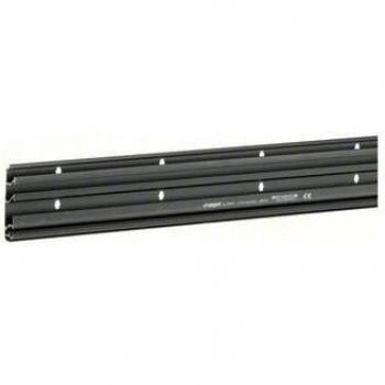 Hager SL200801 Sockelleistenkanal-Unterteil 3 Kammern aus PVC zu SL 20x80mm schwarz 2 Meter