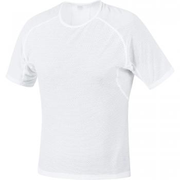 Gore Bike Wear Männer‑Shortsleeve Base Layer Shirt – Stretch, weiß, USHIRT
