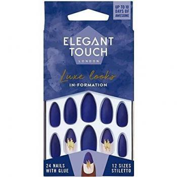 Elegant Touch Luxe Looks In-Formation Stiletto Nails 24 Pack with Glue