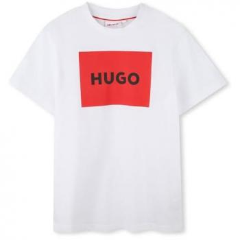 T-shirt Hugo Kids Around Blanc 4A