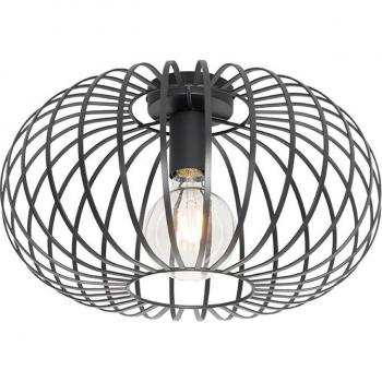 QAZQA Design “Johanna” Black Ceiling Fixture, 39 cm