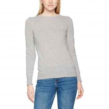 Pull mérinos United Colors of Benetton, col rond, femme, gris (Grey Melange), taille S