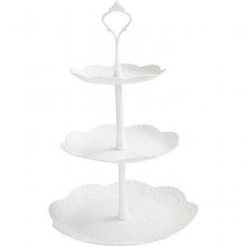 Removable 3-Tier Serving Stand for Cakes and Fruits